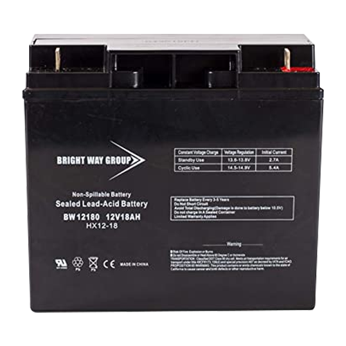 Bright Way Group BW-12180-NB 18Ah 12VDC AGM Sealed Lead Acid Battery