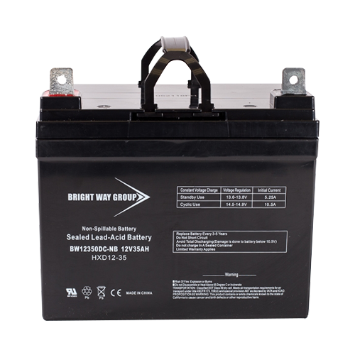 Bright Way Group BW-12350-NB-GroupU1 35Ah 12VDC AGM Sealed Lead Acid Battery