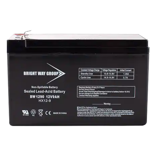 Bright Way Group BW-1290-F2 9Ah 12VDC AGM Sealed Lead Acid Battery