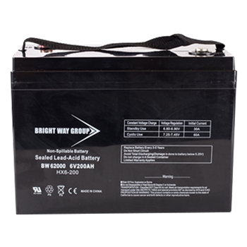 Bright Way Group BW-62000-G27 200Ah 6VDC AGM Sealed Lead Acid Battery