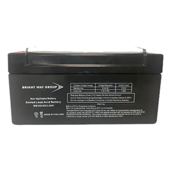 Bright Way Group BW-634 3.4Ah 6VDC AGM Sealed Lead Acid Battery