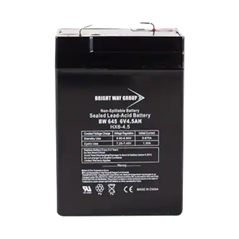 Bright Way Group BW-645 4.5Ah 6VDC AGM Sealed Lead Acid Battery