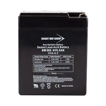 Bright Way Group BW-685 8.5Ah 6VDC AGM Sealed Lead Acid Battery
