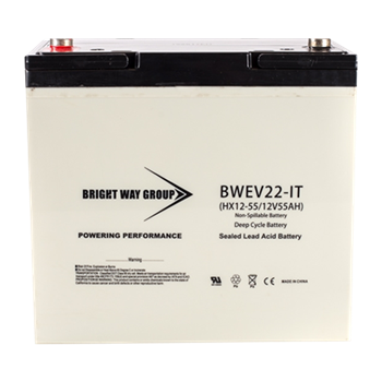 Bright Way Group BW-EV22IT-Group22NF 55Ah 12VDC AGM Sealed Lead Acid Battery