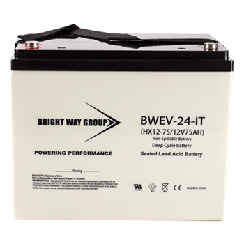 Bright Way Group BW-EV24-IT-Group24 75Ah 12VDC AGM Sealed Lead Acid Battery