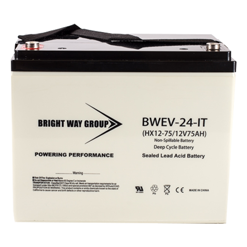 Bright Way Group BW-EV24-IT-Group24 75Ah 12VDC AGM Sealed Lead Acid Battery