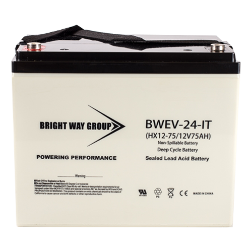 Bright Way Group BW-EV24-Z-Group24 75Ah 12VDC AGM Sealed Lead Acid Battery