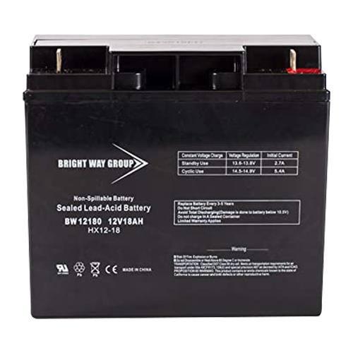 Bright Way Group BW12180-NB 18Ah 12VDC AGM Sealed Lead Acid Battery