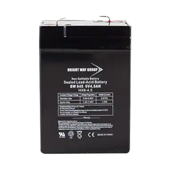 Bright Way Group BW645-F1 4.5Ah 6VDC AGM Sealed Lead Acid Battery