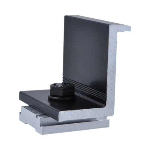 ProSolar RoofTrac C1486EC-24B-STOCK End Clamp For 1.481 - 1.520-inch Thick Modules w/ Black Anodized Finish