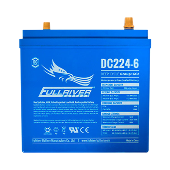 Fullriver DC Series DC224-6 224Ah 6VDC Sealed Deep Cycle AGM Battery