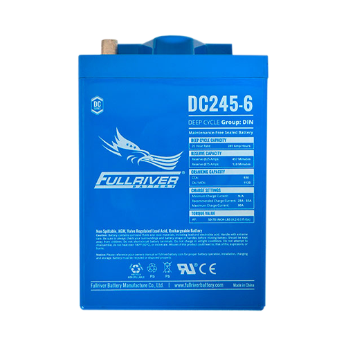 Fullriver DC Series DC245-6 245Ah 6VDC Sealed Deep Cycle AGM Battery