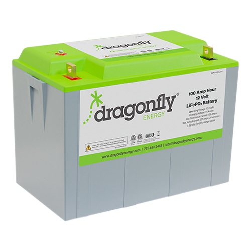 Dragonfly Energy DF10012H 100Ah 12VDC Heated Lithium Iron Phosphate (LiFePO4) Deep Cycle Battery