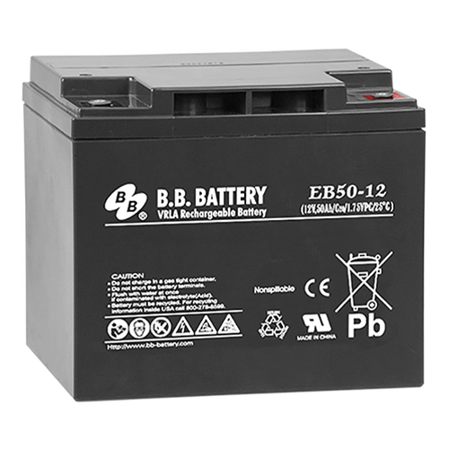 B.B. Battery EB Series EB50-12 50Ah 12VDC VRLA Rechargeable AGM Battery