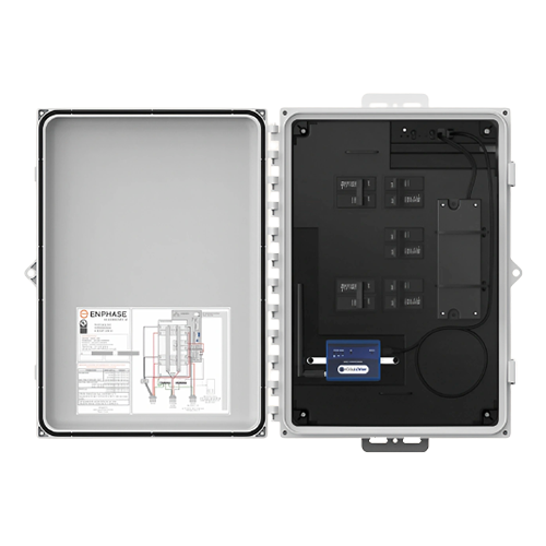 Enphase EN-X-IQ-AM1-240-3C-ES 80A 120/240VAC Split-Phase IQ Combiner 3C-ES w/ IQ Envoy Printed Circuit Board For Integrated Revenue Grade PV Production Metering & Consumption Monitoring