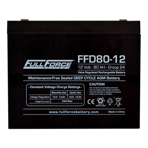 Fullriver Full Series FFD80-12 80Ah 12VDC Sealed Deep Cycle AGM Battery