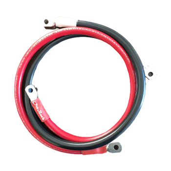 OutBack Power FLEXware FW-CABLE250-36W 250A 36-inch 4/0 AWG DC Ring Terminal Cable w/ White Heat Shrink