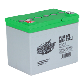 Interstate Batteries GEL0035 31A 12VDC Pure GEL Deep Cycle Battery w/ Insert Terminal