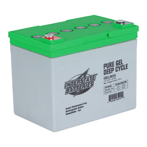 Interstate Batteries GEL0035 31A 12VDC Pure GEL Deep Cycle Battery w/ Insert Terminal