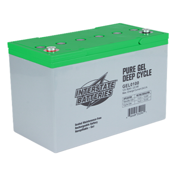 Interstate Batteries GEL0100 100Ah 12VDC Pure GEL Deep Cycle Battery w/ Insert Terminal