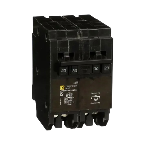 Square D Homeline HOMT220230 30A 120/240VAC Dual-Pole Quad Tandem Miniature Circuit Breaker