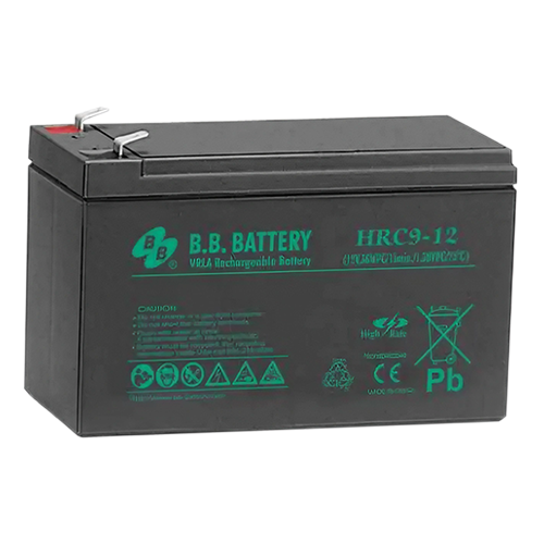 B.B. Battery HR Series HRC9-12-T2 8Ah (10hr) 12VDC VRLA Rechargeable AGM Battery