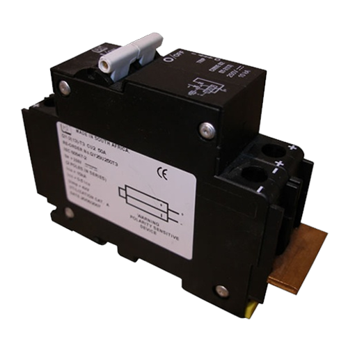 MidNite Solar MNEPV50-300-2PNP 50A 300VDC 2-Pole Non-Polarized DIN Rail Mount Circuit Breaker