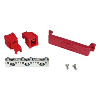 MidNite Solar MNTBB2-9-R Red 2/0 Busbar w/ 9 Wire Locations