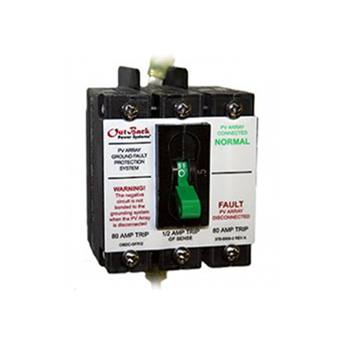 OutBack Power PNL-GFDI-80D 80A 150VDC Two Pole Panel Mount w/ PV Ground-Fault Detector Interrupter