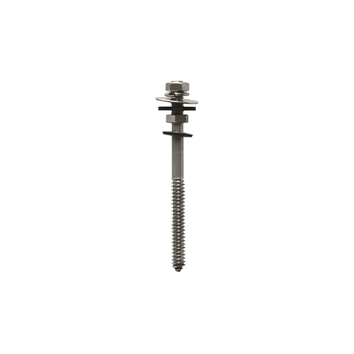 Quick Mount PV QMHS-5-16X10-SS-12 10-inch Stainless Steel Hanger Bolt w/ Nut & Washer (12 units)