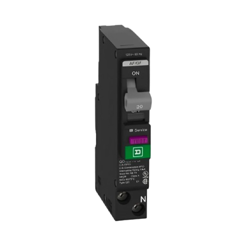 Square D QO Series QO120PAFGF 20A 120VAC Single Phase Dual Function Plug-On Neutral Miniature Circuit Breaker