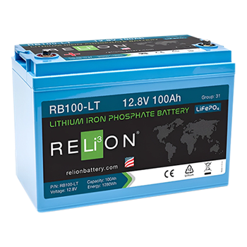 RELiON LT-Series RB100-LT 100Ah 12VDC Low Temperature Lithium Iron Phosphate (LiFePO4) Battery