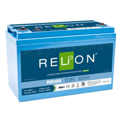 RELiON RB100-STOCK 100Ah 12VDC Standard Lithium Iron Phosphate Battery