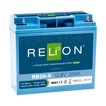 RELiON X-Series RB20-X 20Ah 12VDC High Continuous & Peak Performance Lithium Iron Phosphate (LiFePO4) Battery