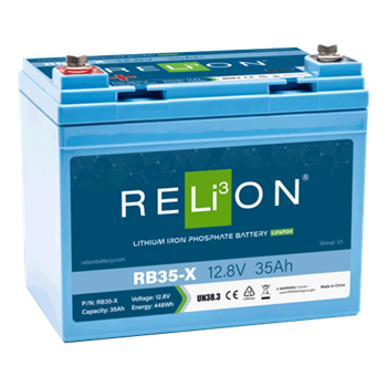 RELiON X-Series RB35-X 35Ah 12VDC High Continuous & Peak Performance Lithium Iron Phosphate (LiFePO4) Battery