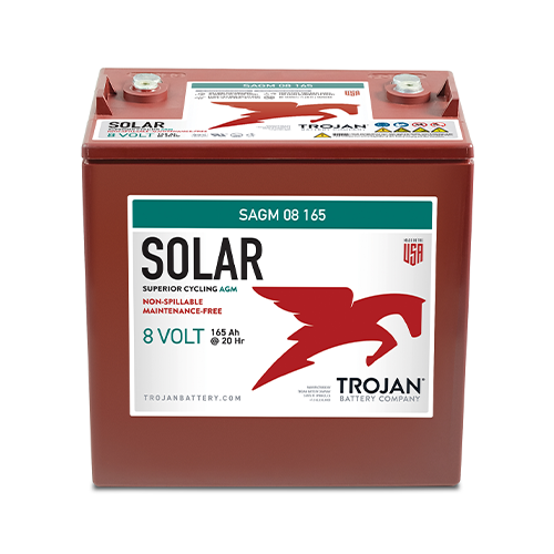 Trojan SAGM-08-165 165Ah 8VDC Deep-Cycle Solar AGM Battery