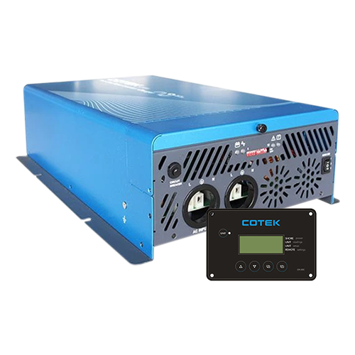 COTEK SC Series SC3000-124-COMBO 3kW 24VDC 115VAC UL Pure Sine Wave Inverter/Charger w/ CR-20C Remote Control