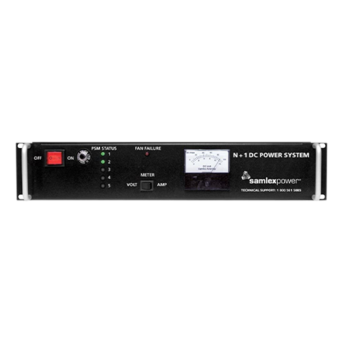 Samlex SEC Series SEC-80BRM 80A 12VDC 105-125VAC 19-inch Rack Mount Power Supply w/ N+1 & Battery Backup