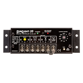 Morningstar Sunlight SL-20L-24V 20 Amp 24VDC PWM Charge Controller w/ Low Voltage Disconnect