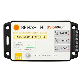 Genasun SLC-GV-5-Li-14.2V > 5A/12V MPPT Controller Lithium Battery