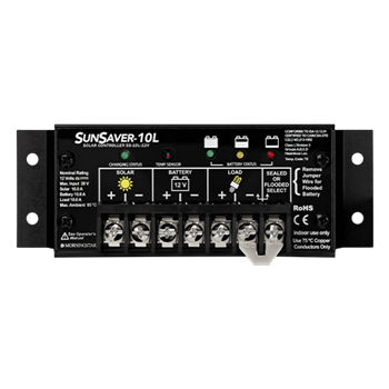 Morningstar SunSaver SS-10L-12V 10 Amp 12VDC PWM Charge Controller w/ Low Voltage Disconnect