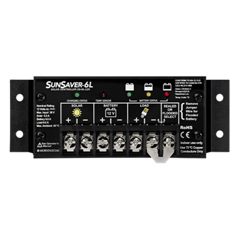 Morningstar SunSaver SS-6L-12V 6 Amp 12VDC PWM Charge Controller w/ Low Voltage Disconnect