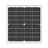 SLD Tech ST-20P-12R 20Watt 32 Cells 12VDC BoW Monocrystalline 30mm Silver Frame Solar Panel w/ 10ft 18/2 Cable w/ Inline Diode & 3/8-inch Ring Terminal Connectors