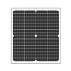 SLD Tech ST-20P-24R 20Watt 64 Cells 24VDC White Backsheet Monocrystalline 30mm Silver Frame Solar Panel w/ 10ft 18/2 Cable w/ Inline Diode & 3/8-inch Ring Terminal Connectors