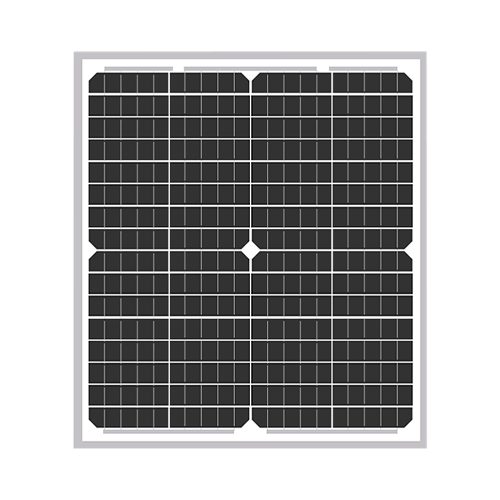 SLD Tech ST-20P-24R 20Watt 64 Cells 24VDC BoW Monocrystalline 30mm Silver Frame Solar Panel w/ 10ft 18/2 Cable w/ Inline Diode & 3/8-inch Ring Terminal Connectors