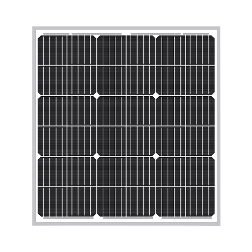 SLD Tech ST-50P-12 50Watt 36 Cells 12VDC BoW Monocrystalline 30mm Silver Frame Solar Panel