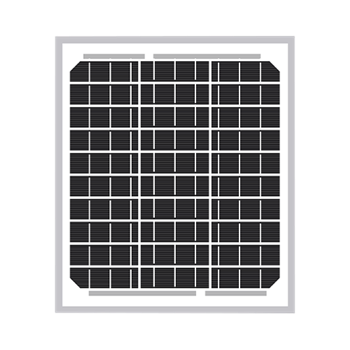 SLD Tech ST-5P-12R 5Watt 30 Cells 6VDC BoW Monocrystalline 18mm Silver Frame Solar Panel w/ 10ft 18/2 Cable w/ Inline Diode & 3/8-inch Ring Terminal Connectors