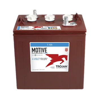 Trojan Motive T-105 225Ah 6VDC Group GC2 Signature Deep-Cycle Flooded Battery