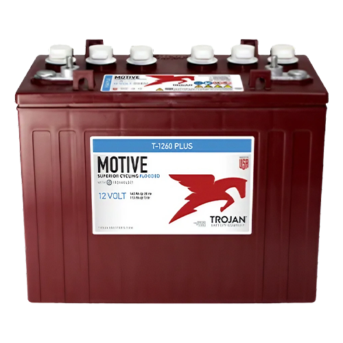 Trojan Motive T-1260PLUS 140Ah 12VDC Group GC12 Signature Deep-Cycle Flooded Battery