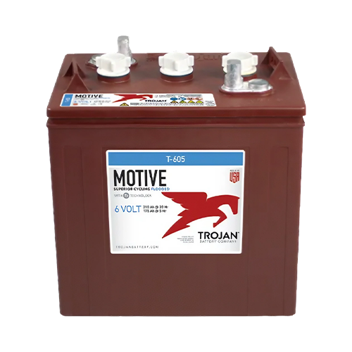 Trojan Motive T-605 210Ah 6VDC Group GC2 Signature Deep-Cycle Flooded Battery